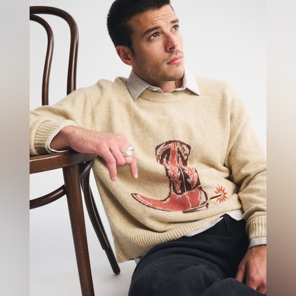 Abercrombie & Fitch Other - NWT Abercrombie and Fitch Oversized Western Graphic Crew Sweater